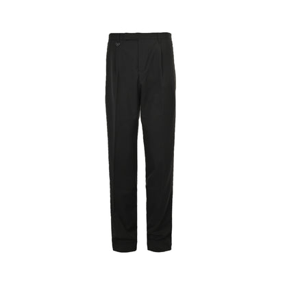 Prada triangle zipper casual suit casual trousers