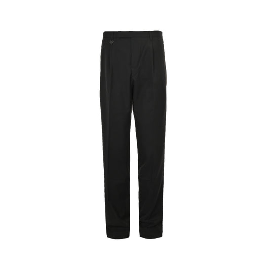 Prada triangle zipper casual suit casual trousers