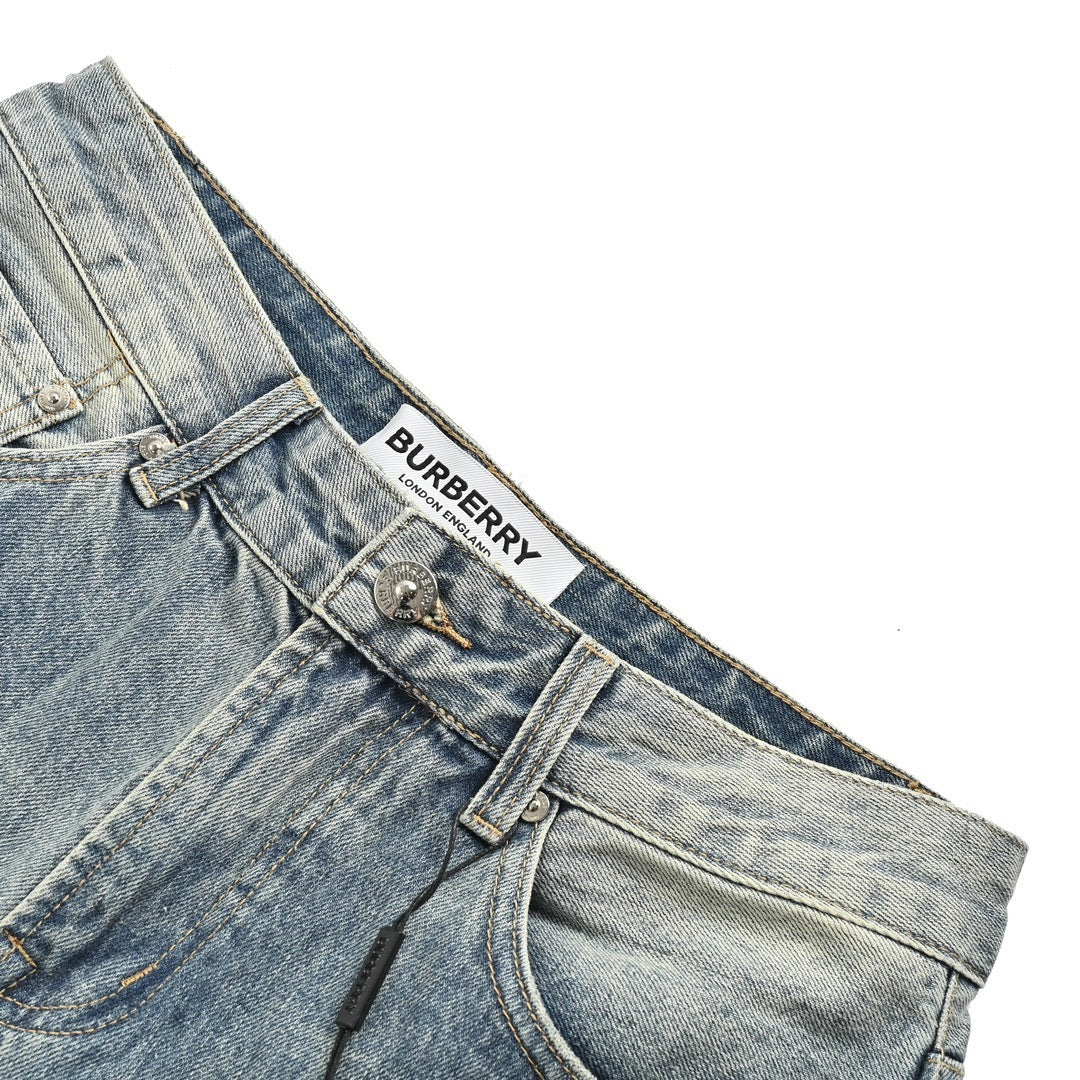 Burberry 23Fw pocket embroidered wheat jeans