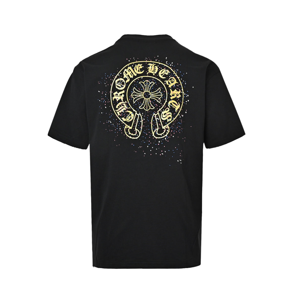 Chrome Hearts/Chrome Heart splash-ink horseshoe short-sleeves