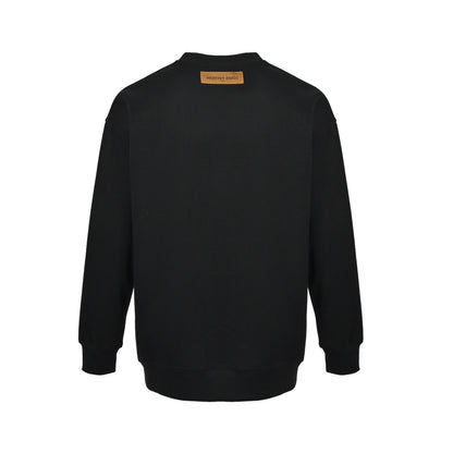 Louis Vuitton hand-painted graffiti letter print crew neck sweatshirt