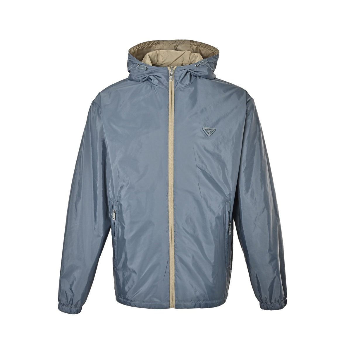 Prada triangle logo reversible hooded jacket
