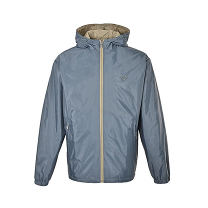 Prada triangle logo reversible hooded jacket