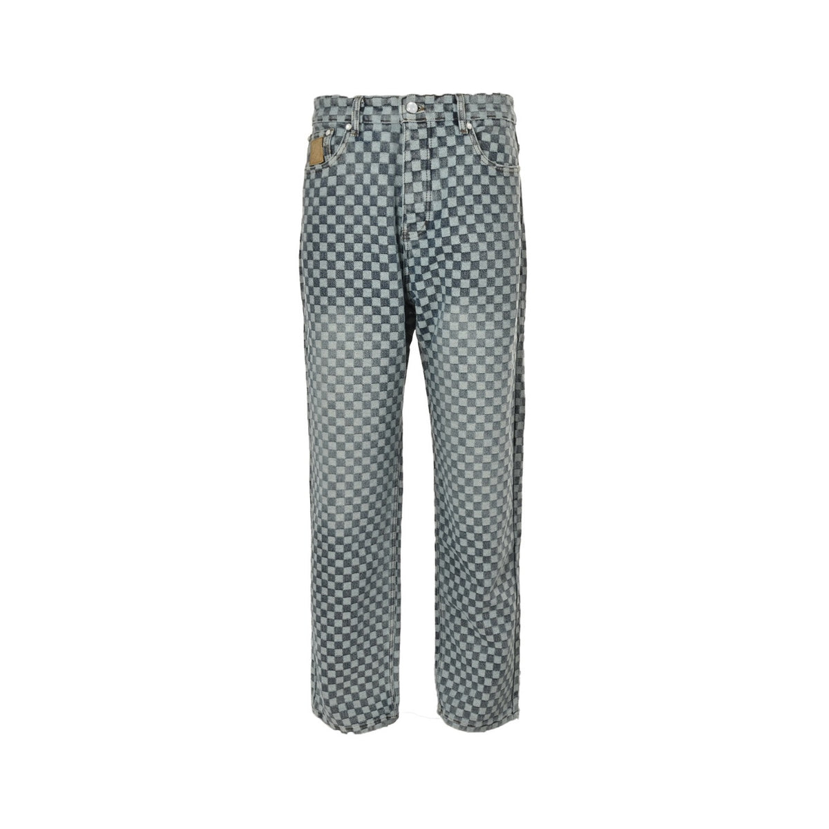 Louis Vuitton 25Fw checkerboard jeans