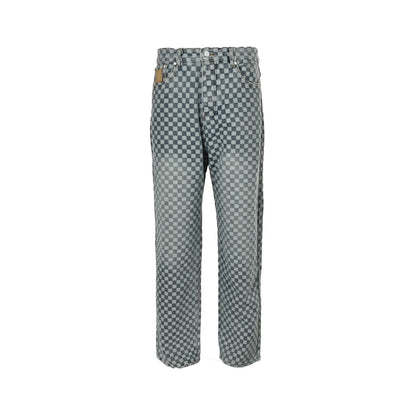 Louis Vuitton 25Fw checkerboard jeans