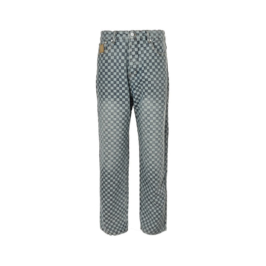 Louis Vuitton 25Fw checkerboard jeans