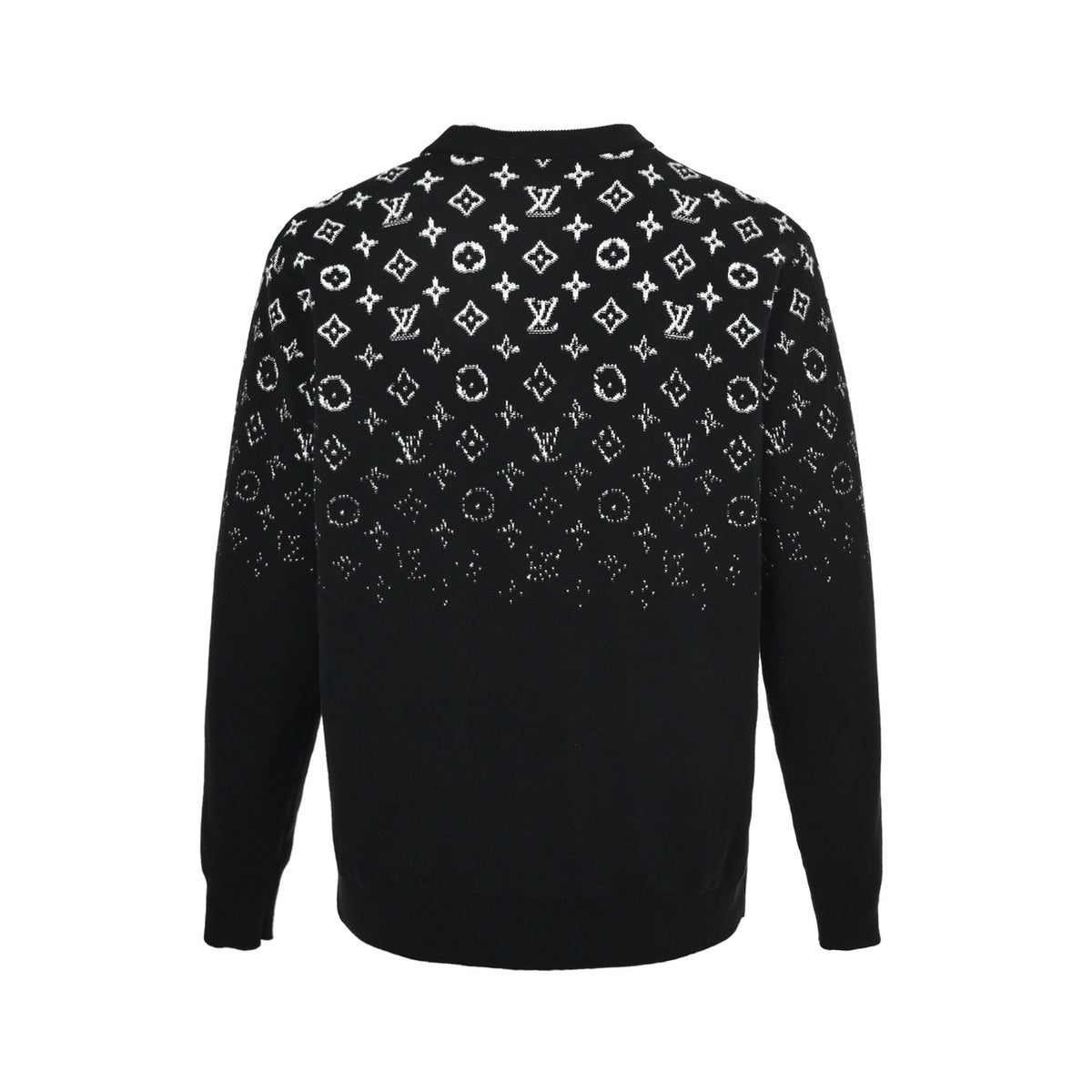 Louis Vuitton gradient old flower jacquard crew neck sweater