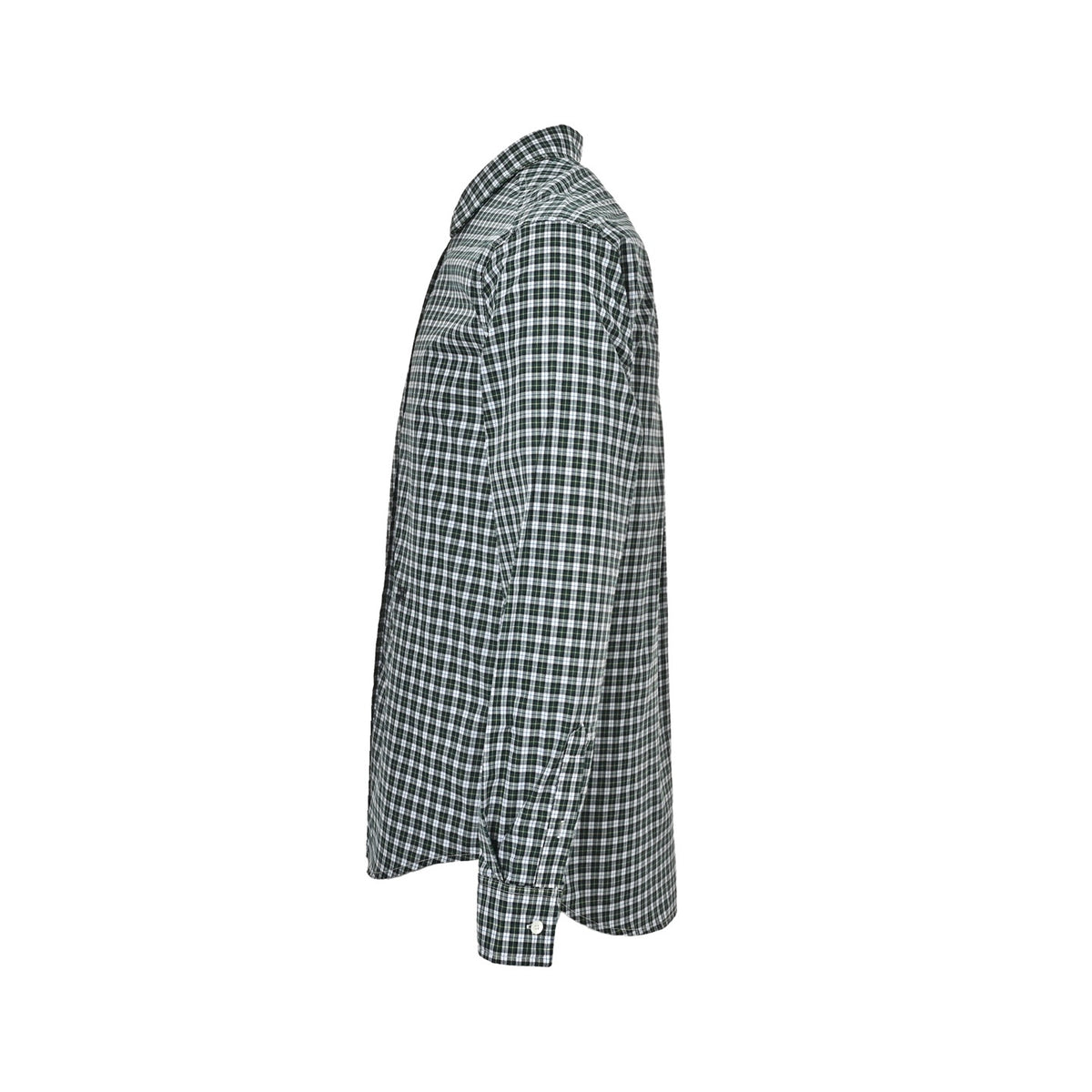 Celine Arc de Triomphe small label green plaid long-sleeved shirt