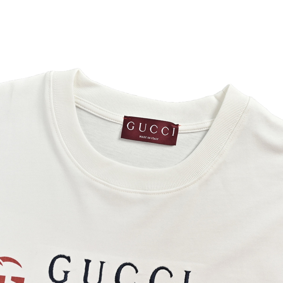 Gucci letter embroidered horsebit printed short sleeves