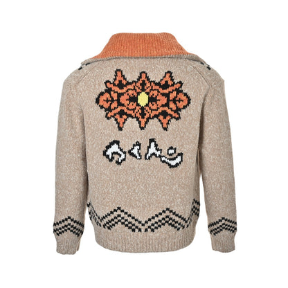 Louis Vuitton 25Fw lobster jacquard knitted zipper sweater jacket