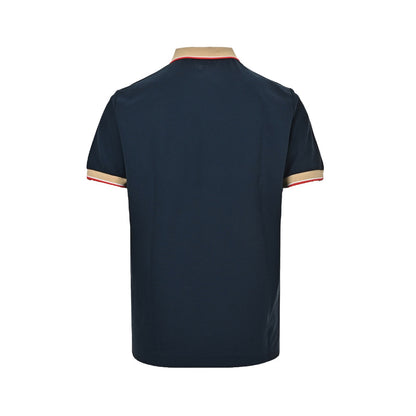 Burberry 25ss War Horse Embroidered Neck Jacquard Polo Short Sleeve (Navy Blue)