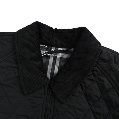 Burberry shield embroidered inner plaid thin cotton lapel jacket