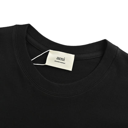 Ami 25ss burst pattern love letters laminated printed short sleeves
