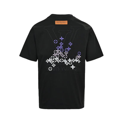 Louis Vuitton 26ss gradient old flower embroidered short sleeves