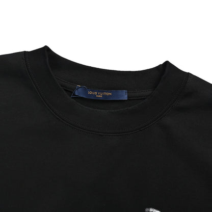 Louis Vuitton hand-painted graffiti letter printed short sleeves
