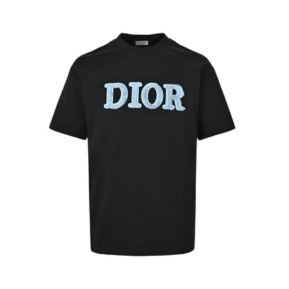 Dior plush letter logo short sleeves