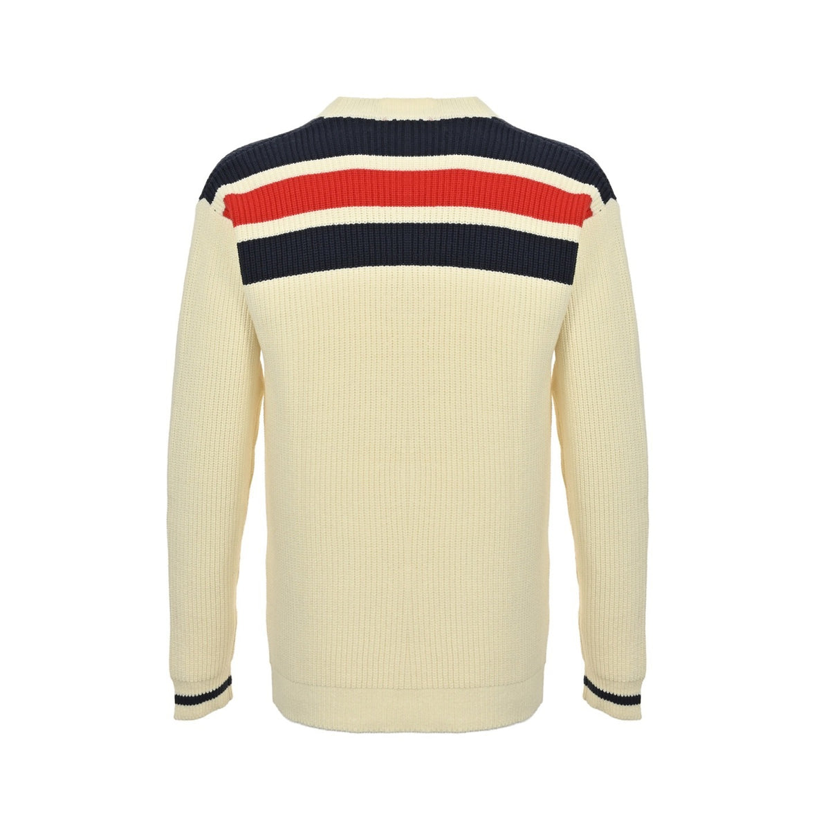 Gucci 25Fw contrast striped knitted cardigan sweater