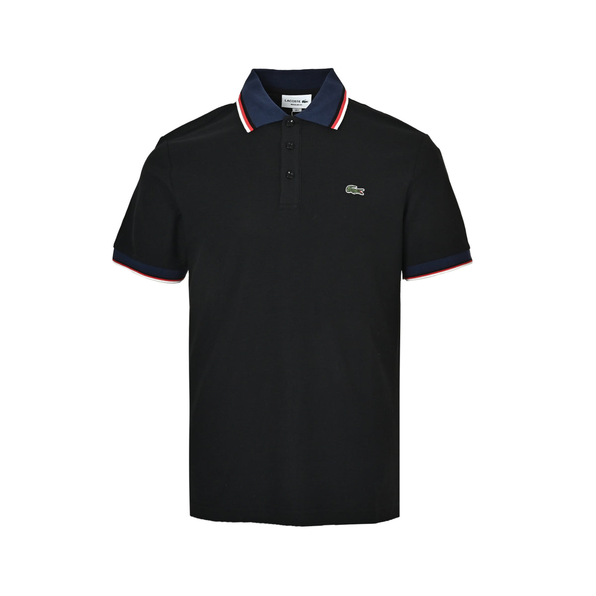 Lacoste/crocodile collar color block Polo short sleeves
