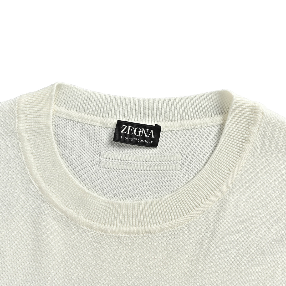 ZEGNA/ Zegna Contrast color knitted wool blend short sleeves