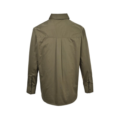 Loewe/Luoyiwei Anagram two-color embroidered patch pocket long-sleeved shirt