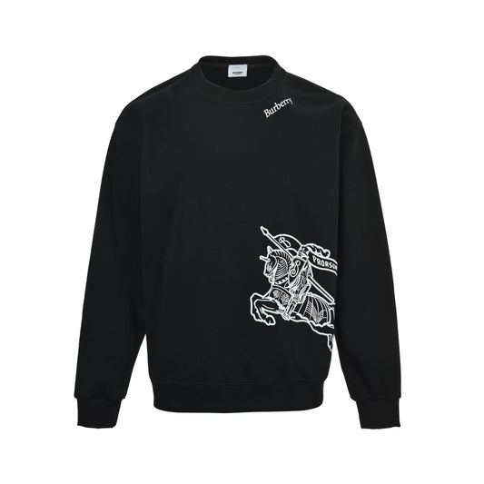 Burberry 25Fw sketch war horse print round neck sweatshirt