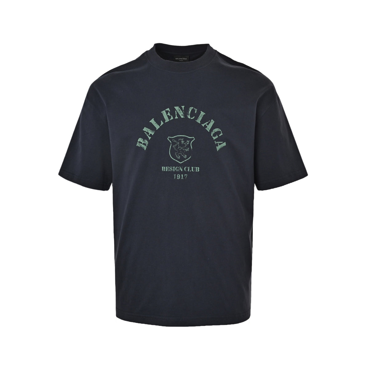 Balenciaga/Balanciaga 1917 shield badge curved retro printed short sleeves