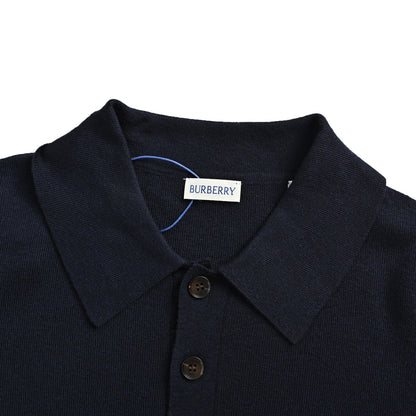 Burberry 26ss war horse logo embroidered knitted Polo short sleeves