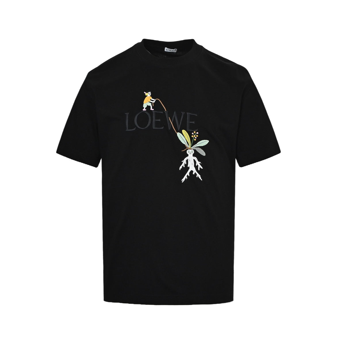 Loewe & Suna Fujita joint style ginseng essence embroidered short sleeves
