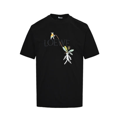 Loewe & Suna Fujita joint style ginseng essence embroidered short sleeves