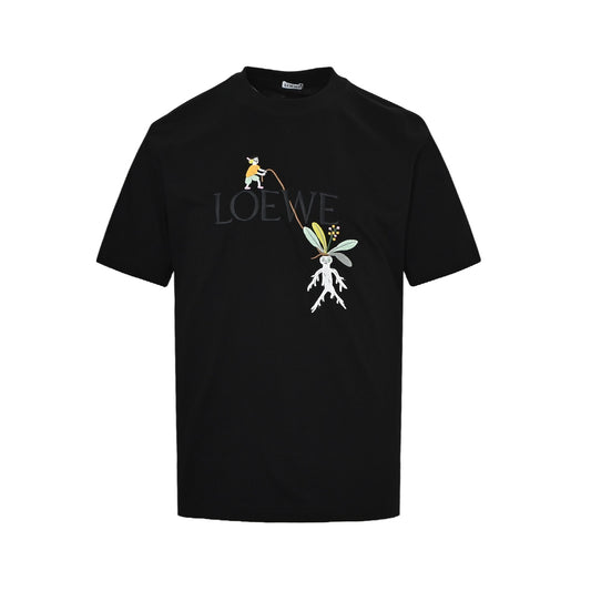 Loewe & Suna Fujita joint style ginseng essence embroidered short sleeves
