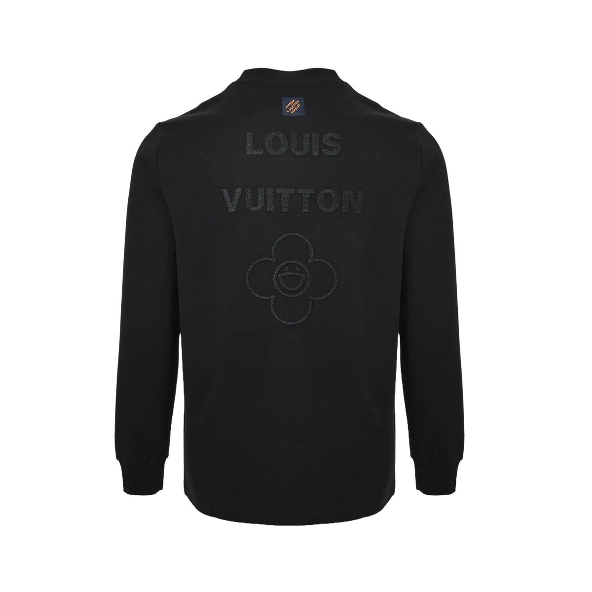 Louis Vuitton dark pattern four-leaf clover tatami embroidered logo long-sleeved T-shirt