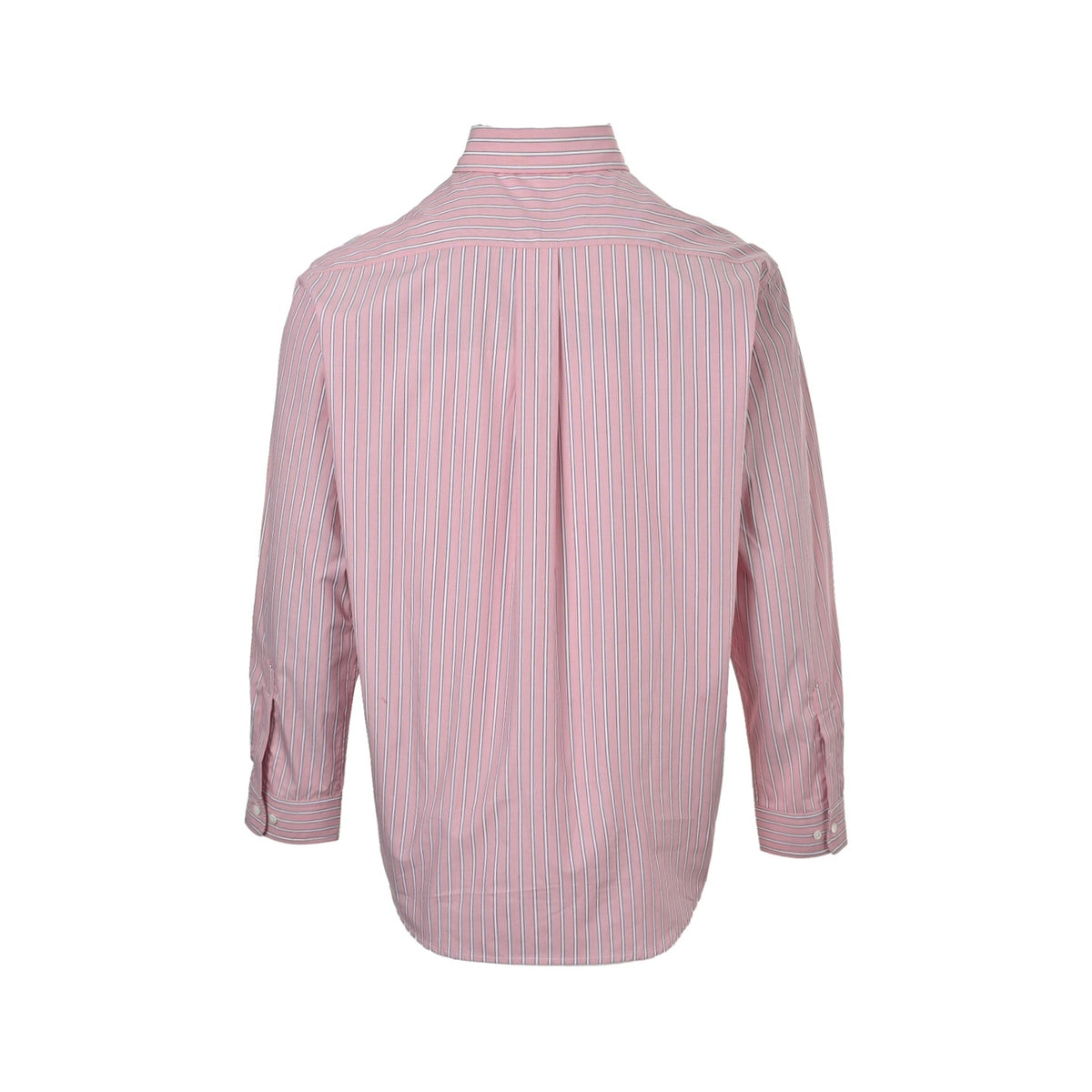 Miu Miu pink vertical striped long-sleeved shirt