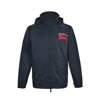 Burberry flocked war horse embroidered hooded jacket