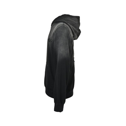 Louis Vuitton cloud logo cut patch embroidery washed hooded sweatshirt
