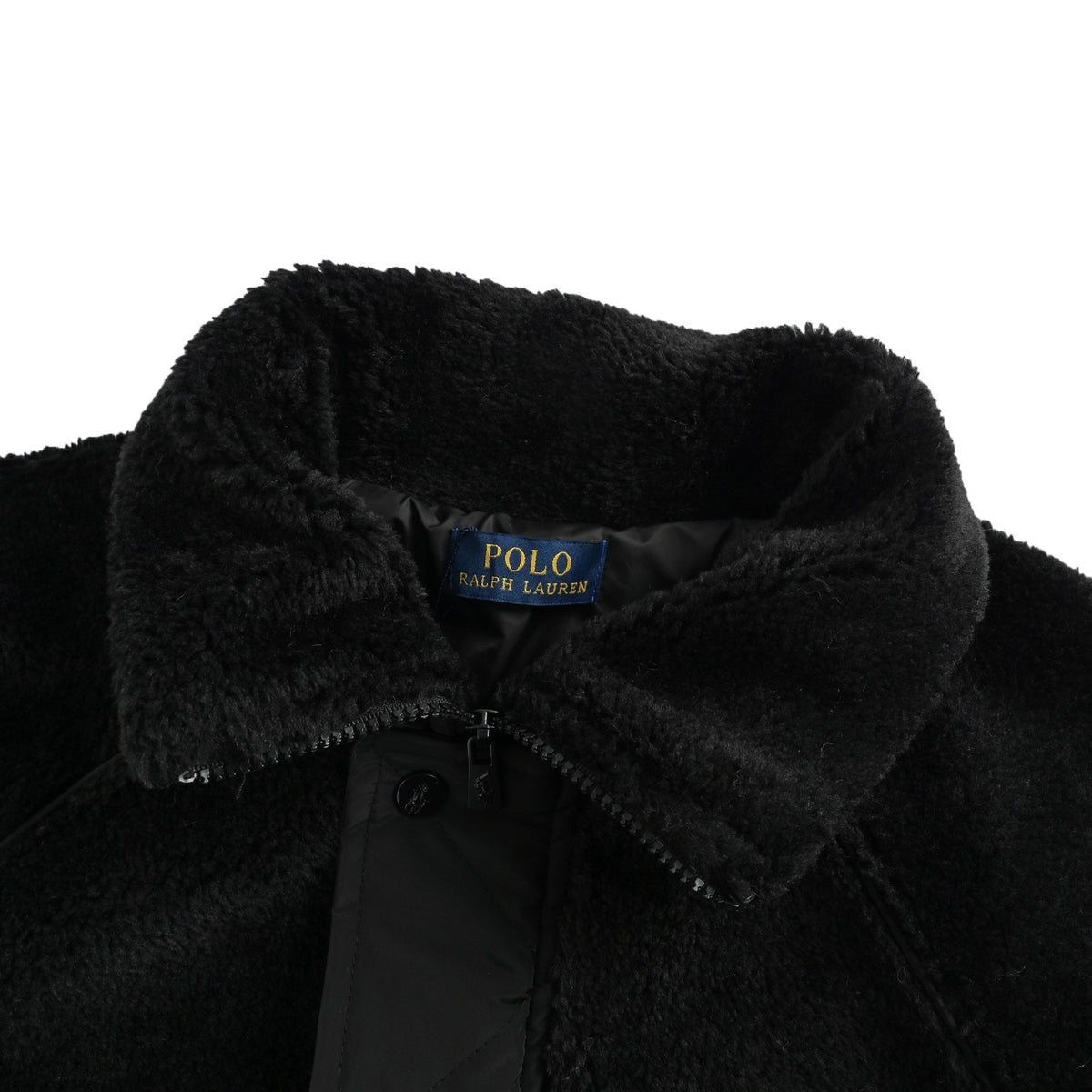 Ralph Lauren lambswool coat with pony leather label on the back