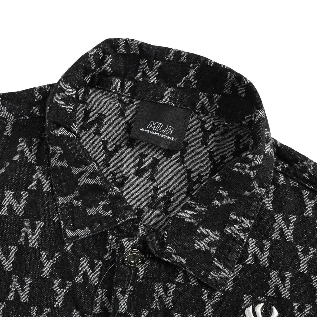 MLВ embroidered logo all over denim shirt jacket
