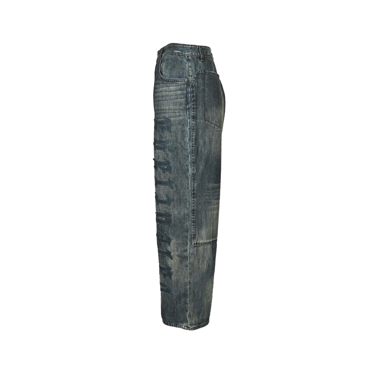 Balenciaga distressed jeans with leg patches