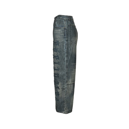 Balenciaga distressed jeans with leg patches