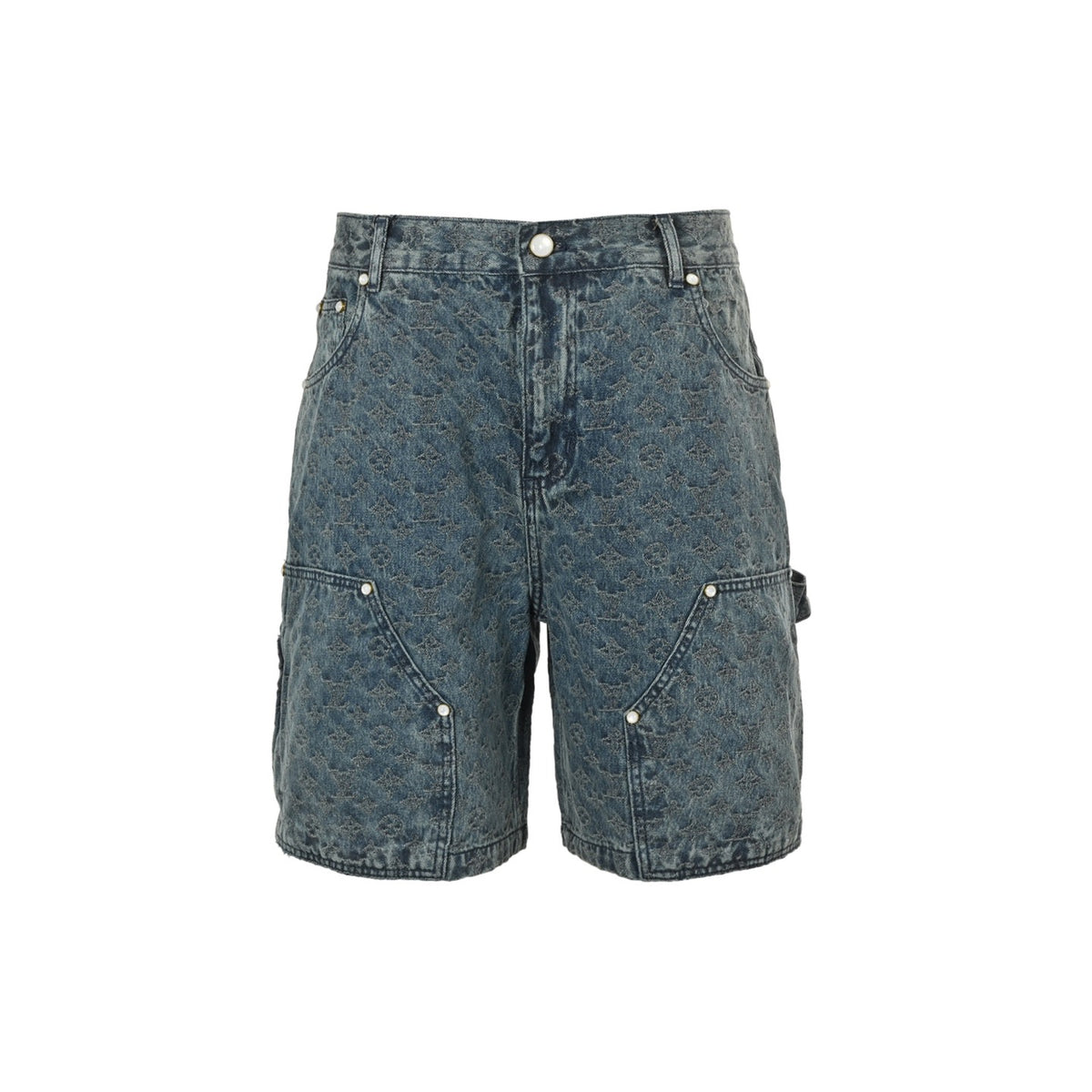Louis Vuitton 25ss all-over old flower jacquard suit denim shorts