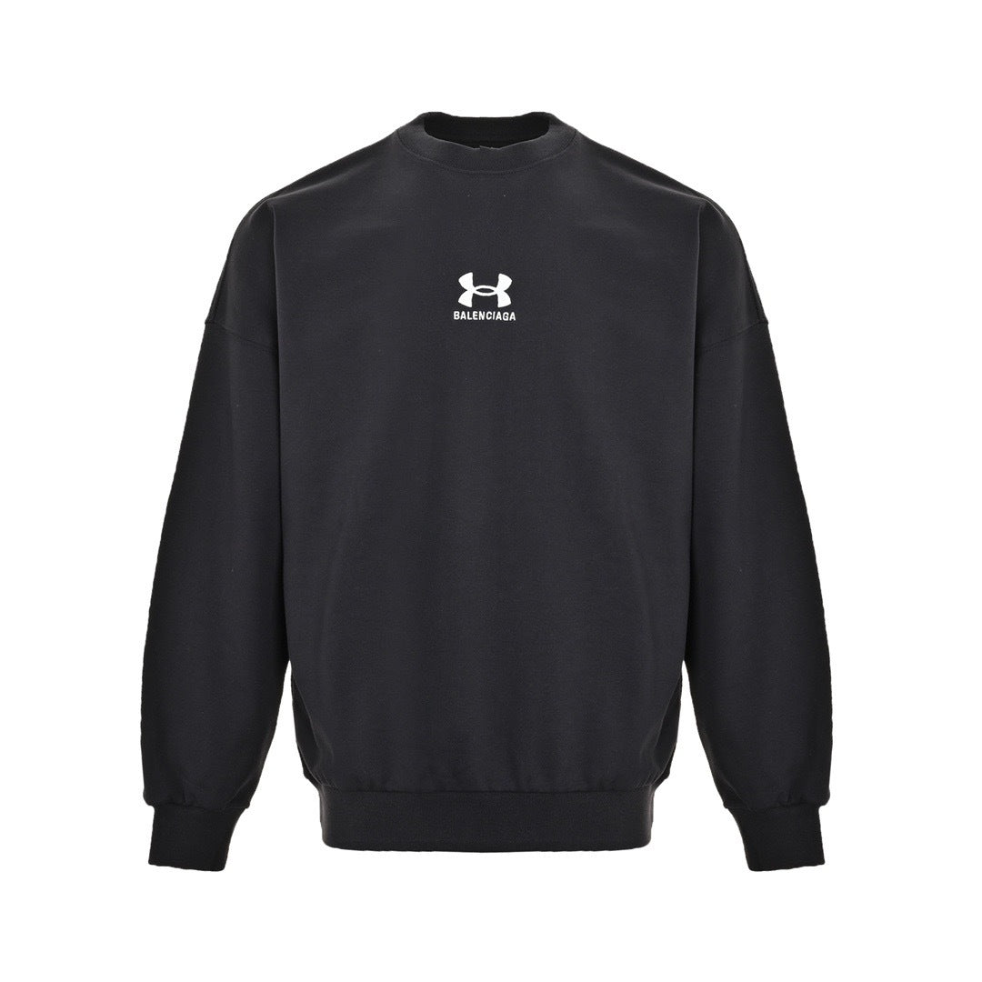 Balenciaga/Balanciaga 24Fw Under Armor joint embroidered logo round neck sweatshirt