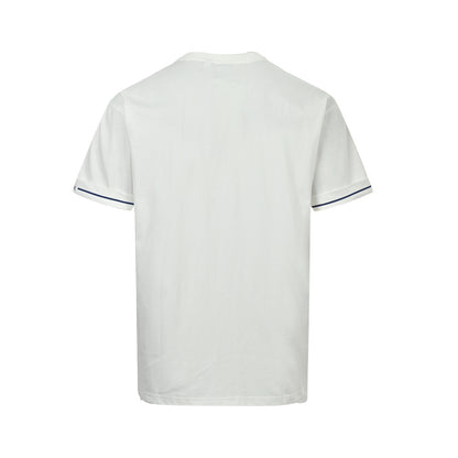 Burberry cuffs webbing printed round neck short sleeves