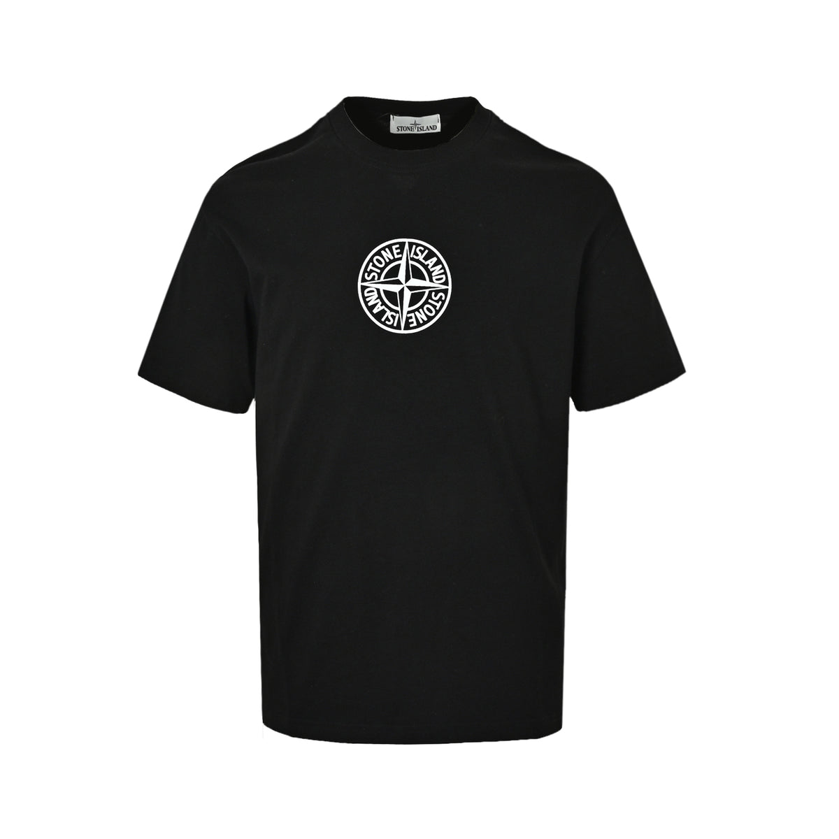Stone Island compass coordinates printed short-sleeved shirt