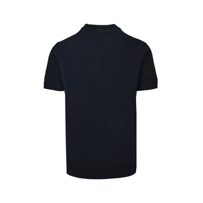 ZEGNA/ Zegna Contrast color knitted wool blend short sleeves