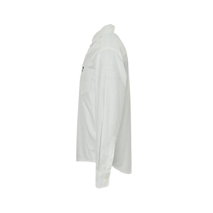 Ami Paris pocket heart embroidered shirt