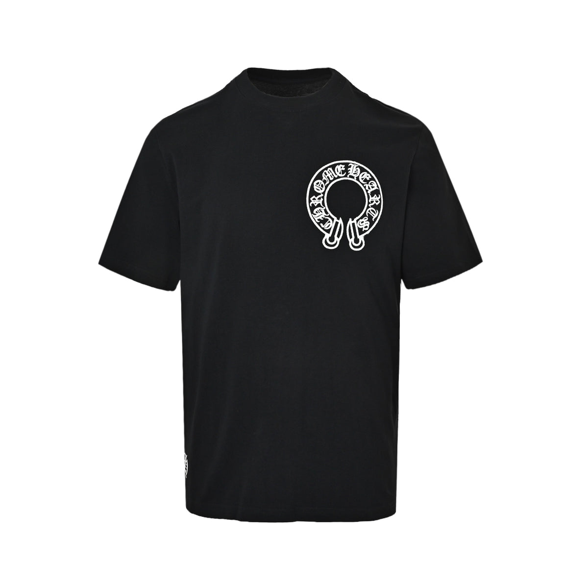 Chrome Hearts/Chrome Heart Sanskrit cross embroidery round neck short sleeves