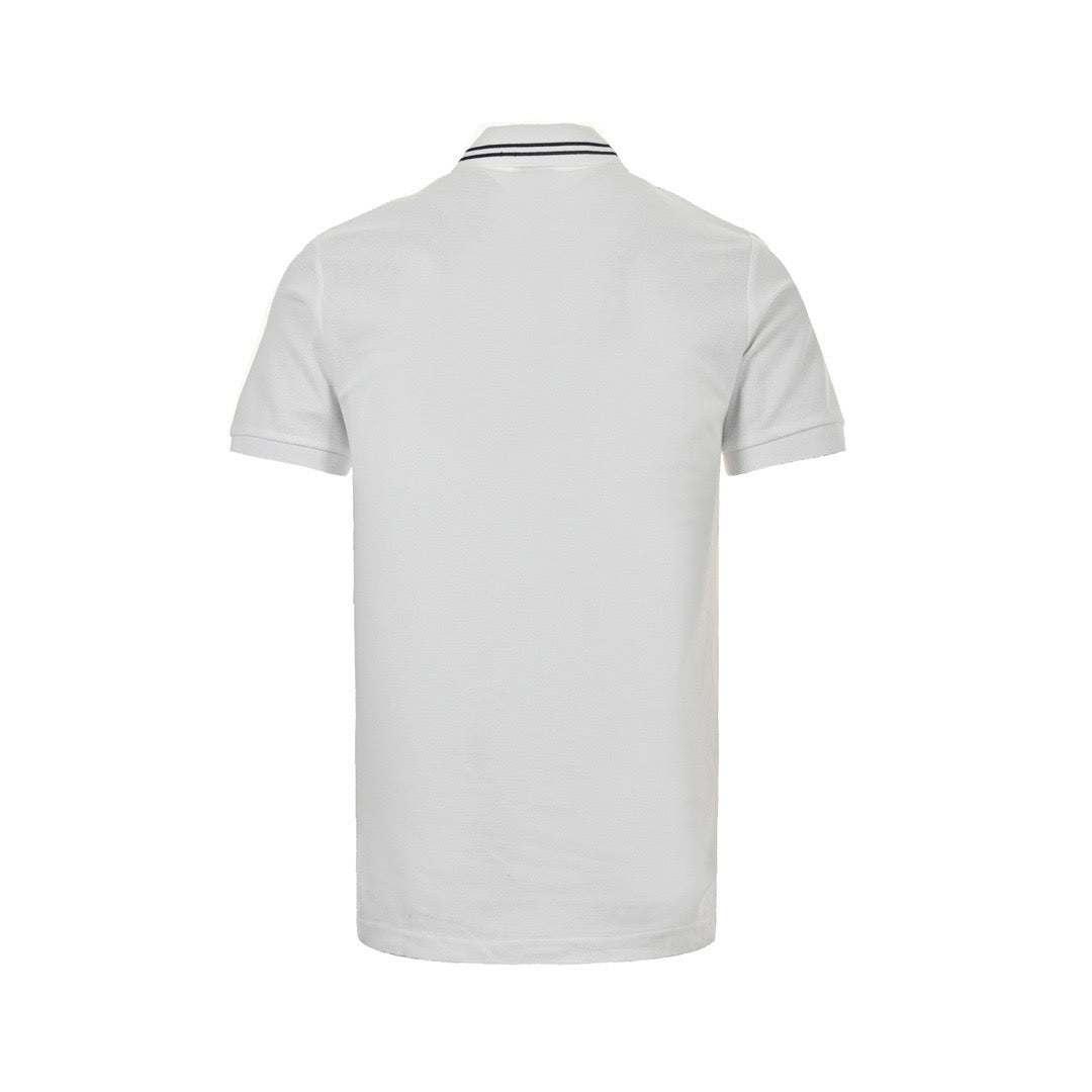 Burberry neckline war horse embroidered Polo short sleeves