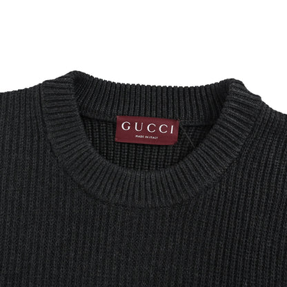 Gucci 25Fw jacquard letter thick knit sweater