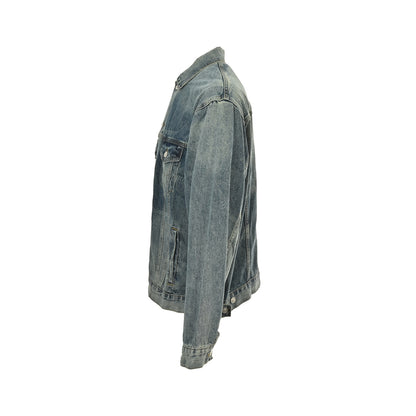 Balenciaga/Balanciaga 24Fw small letters all over printed washed denim jacket