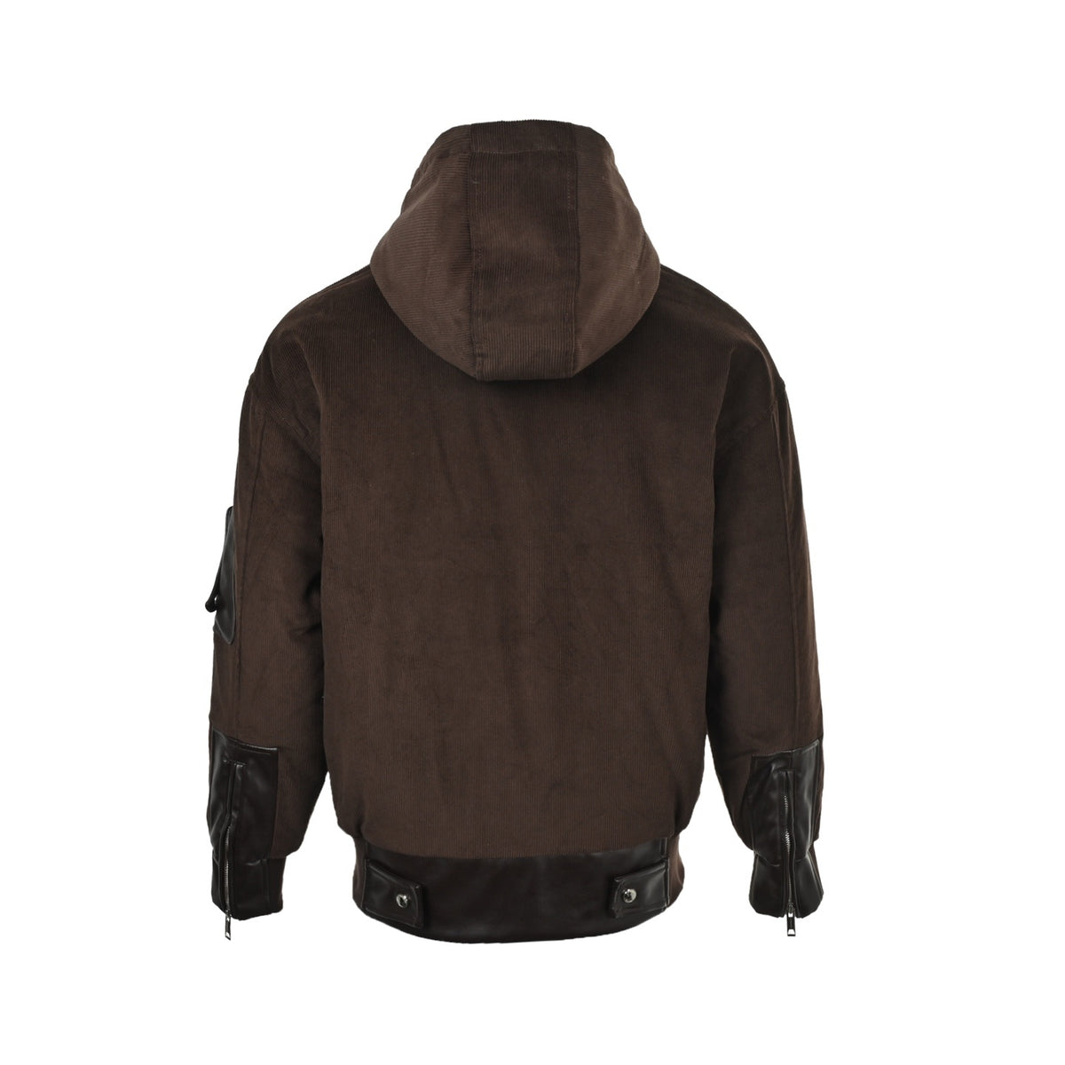 Burberry embroidered logo patchwork leather corduroy jacket