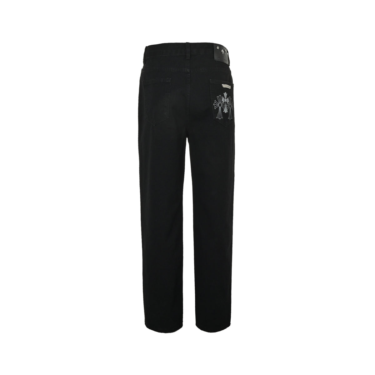 Chrome Hearts/Chrome Heart cross patch embroidered washed jeans